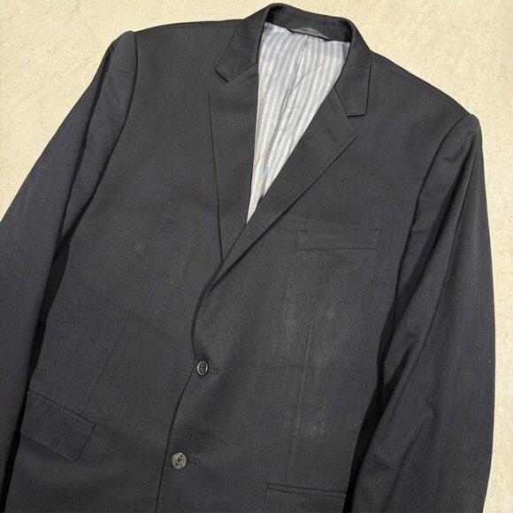 Banana Republic Blazer Marzotto Italy Wool Fabric Surgeon Cuffs Blue 44R - Picture 3 of 11